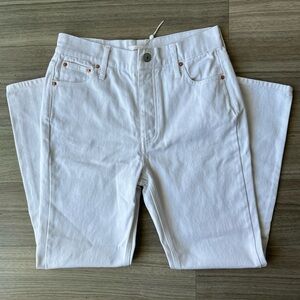 NWOT COMUNE White Denim Straight Jeans Size Small
